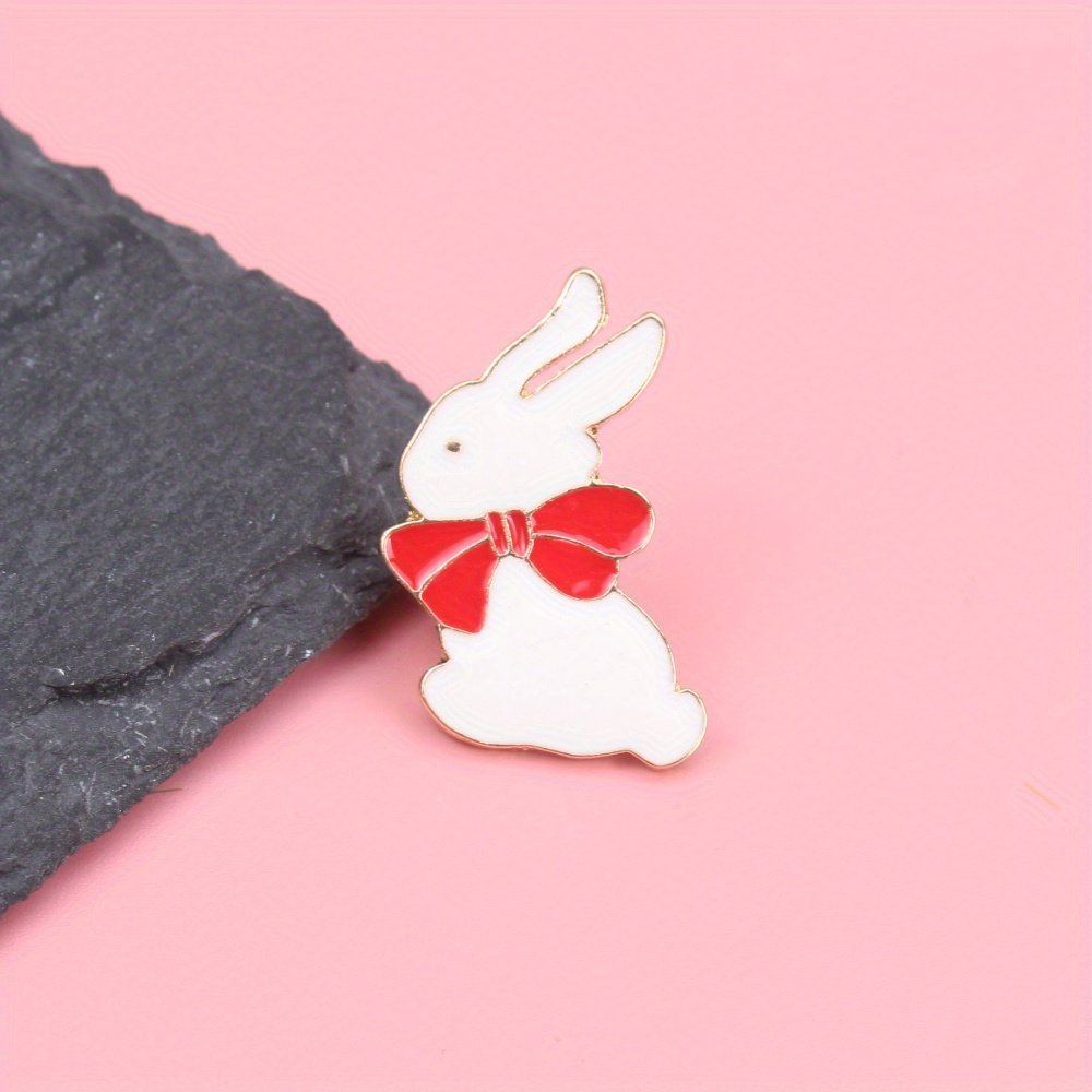 Smeigtukas baltas triušiukas su raudonu kaspinu - Image 2