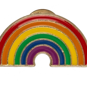Rainbow arkos pin'as emalio – šešių spalvų vaivorykštės arka kompaktiškas kietojo emalio segė auksiniu pagrindu